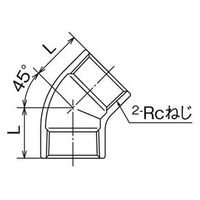 オンダ製作所 SML3型 ステンレス 45°エルボ SUS316 SML3-40 1個（直送品）