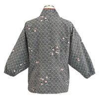 サーヴォ 【市松文様に菊花】茶衣着[上] ブラック M OD249 1着（直送品）