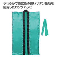 アーテック ソフトサテンロングハッピ(ハチマキ付) 緑 M 19152 1セット(1枚×2)（直送品）