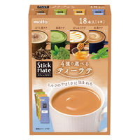 meito スティックメイト ティーラテアソート 1箱(4種 計18本×6箱) 粉末飲料 インスタント 個包装