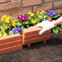 【園芸用品】カワタキコーポレーション レンガ調ガーデンエッジ 694751 1セット（6個入）