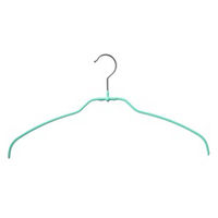 清水産業株式会社 ランドリーハンガーシルエット スカイミント 10本組 120793 1セット(10本入)（直送品）