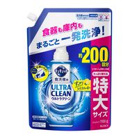 キュキュット ウルトラクリーン すっきりシトラスの香り 詰め替え 特大 1100g 1セット（3個） 食洗機用洗剤 花王 (旧品)