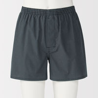 無印良品 メンズ　紳士 綿ブロード 前開き トランクス 紳士Ｌ 黒チェック 良品計画