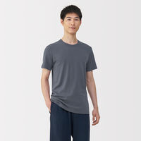 無印良品 メンズ　紳士 あったか綿 クルーネック半袖Ｔシャツ 紳士Ｓ ダークグレー 良品計画