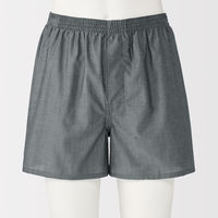 無印良品 メンズ　紳士 なめらか 前開きトランクス 紳士Ｍ ダークグレー 良品計画