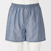 無印良品 メンズ　紳士 なめらか 前開きトランクス 紳士Ｌ ライトネイビー 良品計画