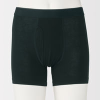 無印良品 メンズ　紳士 なめらか 前開きボクサーパンツ 紳士Ｓ 黒 良品計画