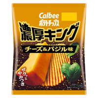 おつまみ スナック菓子 ポテトチップス　濃厚キング　チーズ＆バジル味　52g 1セット（1個×12）