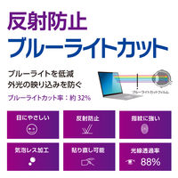 ナカバヤシ PC用液晶保護フィルム 16インチ(16:10)/反射防止・ブルーライトカット SF-NFLGBC160W2 1枚