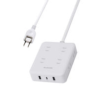 USBタップ 延長コード 8口 USB-C×1 USB-A×2 2.5m 白 ECT-44-8A2C25WH エレコム 1個（直送品）