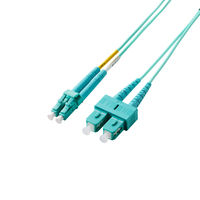 光ファイバーケーブル LC-SC マルチモード 2芯 OM3 2m OC-LCSC2M3/2 エレコム 1個（直送品）