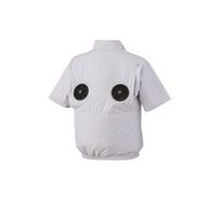 ジーベック 上部ファン空調服半袖ブルゾン XE98034ー22 ー 4Lーシルバーグレー XE98034 1着（直送品）