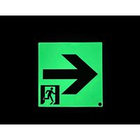 エルティーアイ 高輝度蓄光誘導標識A 200×200mm ASN941 1個（直送品）