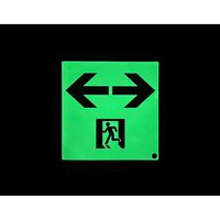 エルティーアイ 高輝度蓄光誘導標識A 200×200mm ASN943 1個（直送品）