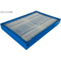 松本産業 オリコン 75L ブルー/クリア 75BC 1セット(4個) 570-3291（直送品）