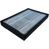 松本産業 オリコン 75L ブラック/クリア 75BLC 1セット(4個) 570-3265（直送品）