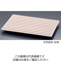 遠藤商事 平長角皿 1/2サイズ用 静寂(しじま) 63-1260-32 1個（直送品）