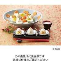 かんだ 六方美心（六角さかずき） 内朱外黒 447089 1個 63-1776-69（直送品）