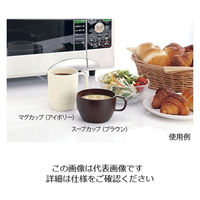 イノマタ化学 レンジスープカップ アイボリー 63-5718-45 1個