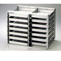 中尾アルミ製作所 パンラック収納バット 大 (餃子バット金具無) アルミ 63-7220-90 1個（直送品）