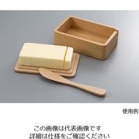 丸十 ブナ くりぬき バターケース バターナイフ付 V-102 1個 64-2536-77（直送品）