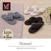 センコー M+home　ノマド　鼻緒　スリッパ　L　約26.0cm　グレー M+150425 1足（直送品）
