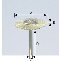 柳瀬 精密ホイールブラシ　ダイヤ砥粒入ユニロン B23HD 23X2X3X40 #400 1個（直送品）