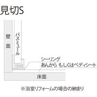【建築資材・浴室用パネル】フクビ化学工業 樹脂系バスパネル部材　見切Ｓ3m　ミディアムブラウン 1梱包（20本入）（直送品）