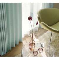 スミノエ セミオーダーカーテン クレンゼ 抗菌・抗ウイルスカーテン 2000×1900mm ライトブルー １セット(2枚入)（直送品）