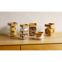 ビッテ 保存容器 900ml 重なるキャニスター バンブー スクエア 412870 1個（直送品）