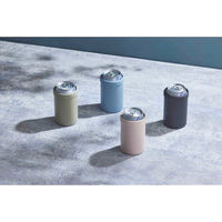 逸品社 缶ホルダー 350ml 保冷 STOS 缶クーラーケース ステンレス チャコールグレー 422822 1個（直送品）