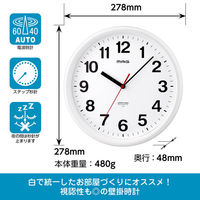 ノア精密 MAG 電波掛時計 パルク Wー768 WHーZ 1個