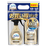 【アウトレット】ファブリーズ 布用 W除菌+消臭 メンプレミアム 本体 370mL + 詰替 320mL 1セット（1パック×3） 消臭スプレー Ｐ＆Ｇ