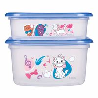 数量限定 ジップロック コンテナー 食品保存容器 正方形 ディズニー マリー 700ml＆1100ml 各1個入 2個セット