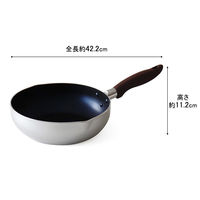 【アウトレット】フライパン 深型 24cm IH ガス火対応 シルバー ネオアネシス NASー24DF 1個 タマハシ