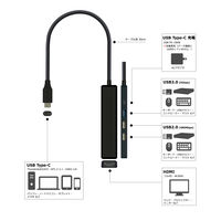 Vodaview USBーC to マルチHUB HDMI PD100W 1mケーブル付 VV-UCDOCKHUB6-CCF010 1式