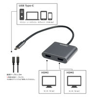 Vodaview USBーC to HDMI 分配器 (複製/拡張) 1.5m延長ケーブル付 VV-UCWHDASP-CCF015 1式