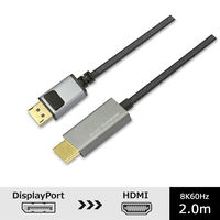 Vodaview 8K HDMI to DisplayPort 変換ケーブル 2.0m VV-HDDP020-8UH-SV 1本