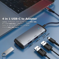 Vodaview USBーC to OTG 4 in 1 HUB PD60W VV-USB375-VV 1本