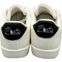 コマリヨー スヌーピー コートタイプスニーカー WHT/BLK 24.5cm  8292ー03 1足