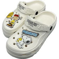 コマリヨー スヌーピー EVA厚底クロッグサンダル WHT 24.0cm 8343ー02 1足