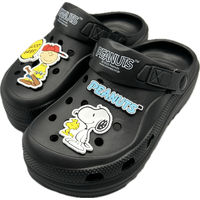 コマリヨー スヌーピー EVA厚底クロッグサンダル BLK 25.0cm  8343ー01 1足