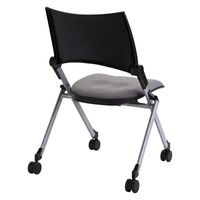 TOKIO ネスティング・スタッキングチェア 肘無 グレー 1箱(4脚入)  並行 垂直 ミーティングチェア キャスター付き（取寄品）