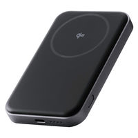 マグネット式モバイルバッテリー 5000mAh Qi2 ワイヤレス ケーブル付属 黒 DE-C68-5000BK エレコム 1個（直送品）