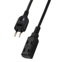 電源タップ 延長コード 3個口 5m コンセント 絶縁キャップ スイングプラグ ブラック ECT-4050BK エレコム 1個（直送品）