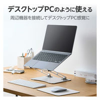 ノートパソコンスタンド 折り畳み 鉄合金 放熱効果 ~17.3インチ シルバー PCAWLTSFALSV エレコム 1個（直送品）
