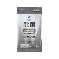 ウェットティッシュ クリーナー 15枚入り 除菌 消臭 アルコール WC-AG15H エレコム 1個（直送品）