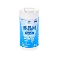 液晶クリーナー ウェットティッシュ ノンアルコール 80枚入り ボトル WC-DP80B エレコム 1個（直送品）