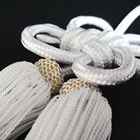 GRANROAD 巧工房 菊結び 組タッセル ホワイト F-2 1個（直送品）